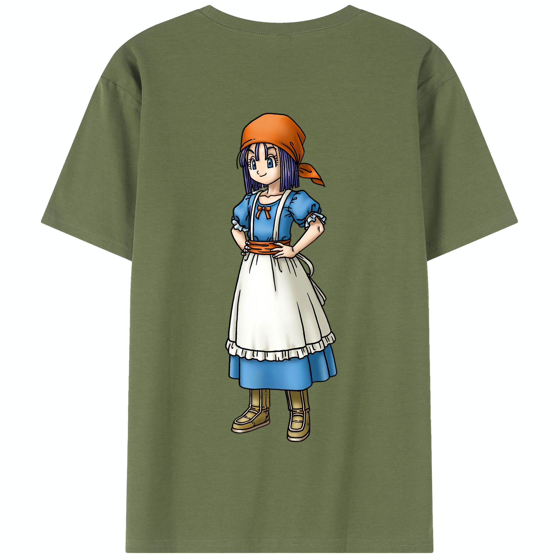 （画像用） ドラゴンクエスト Doragon Kuesuto Dragon Quest 綿100％半袖Tシャツ（背面プリント）